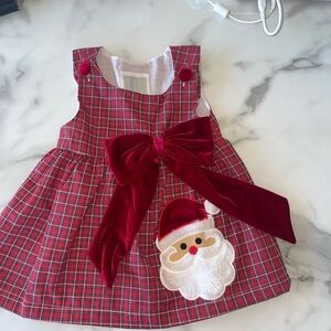 Plaid Red Santa Kids Dress